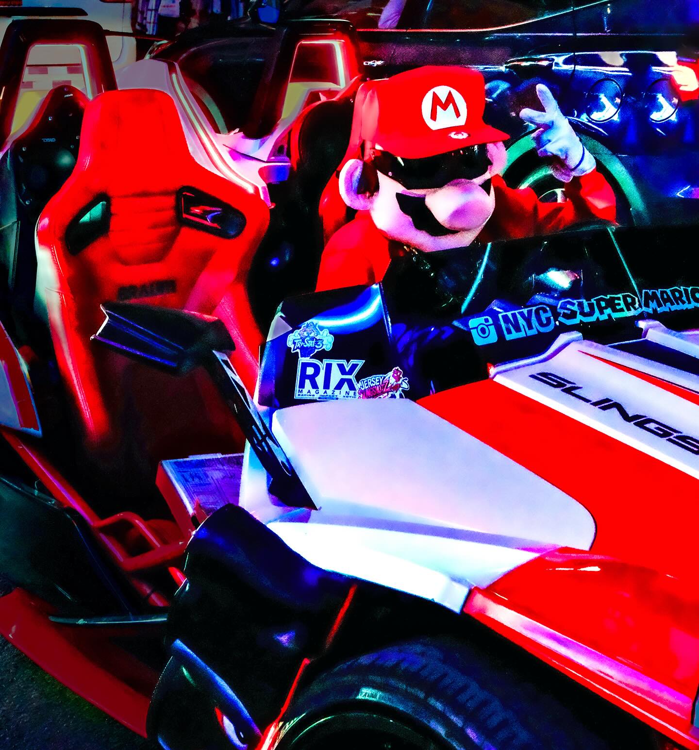 Mario at the Wheel — Times Square, New York City